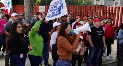 Protestan trabajadores de Poder Judicial Federal afuera de Cámara de Diputados