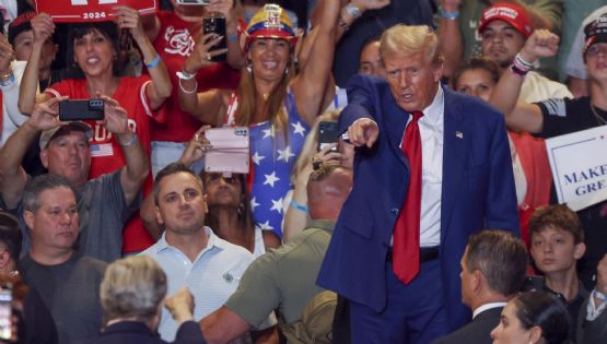Elecciones EU 2024: Trump amaga a Sheinbaum con aranceles de 25% si no frena migración
